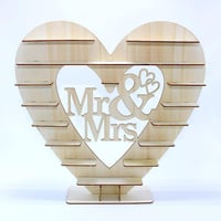 Mr és Mrs Fa Esküvői Dekoráció Nagy Méretben (45,5x41cm) 1