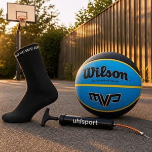 Set Baschet Palánkparti: minge nr. 7 + pompă manuală + șosete sport