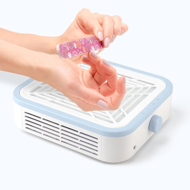 Profi 120W-os Fehér Körömreszelék Porszívó Erős Ventilátorral - Műkörmös Szalon Kellék