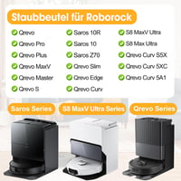 RUKHOOL Porzsák Roborock Qrevo/Saros/S8 MaxV Ultra Robotporszívókhoz - 14db Nagy Kapacitású Porgyűjtő Tasak Hatékony Szűréssel 2