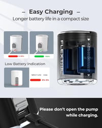 FlexTailGear Tiny Pump2 X - Kompakt elektromos pumpa 1300mAh akkuval, USB-s, matracokhoz 5