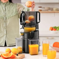 AMZCHEF 250W Automata Gyümölcsprés 1,8L Kapacitással - Széles 145mm Adagolónyílás, Hármas Szűrőrendszer, Hidegpréselés, Csendes Motor - Feke 6