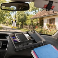Auto set za urednost: ukras za retrovizor + organizator sa 6 pretinaca + 4 krpe + magnetski držač 1