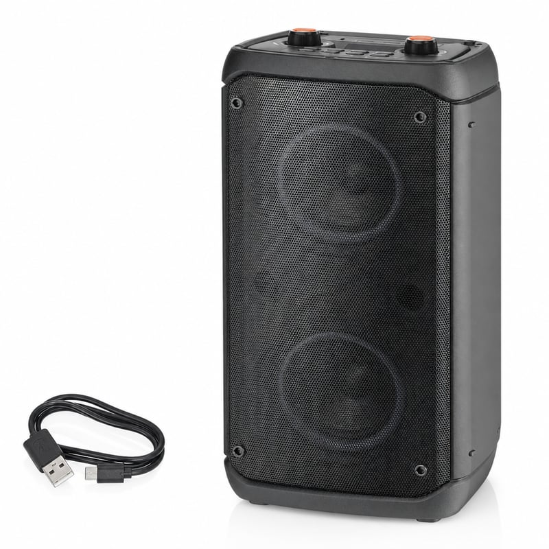 Boxă Bluetooth TAMPROAD Q55, 80W, cu iluminare LED, wireless, 1 bucată — defectă, pentru piese: nu pornește (stare: vezi a 2-a imagine)