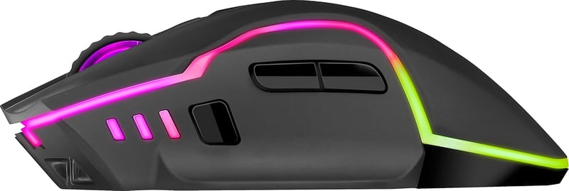 Defender Oneshot vezeték nélküli RGB gamer egér, 3200 DPI, 240 órás akkumulátor, fekete