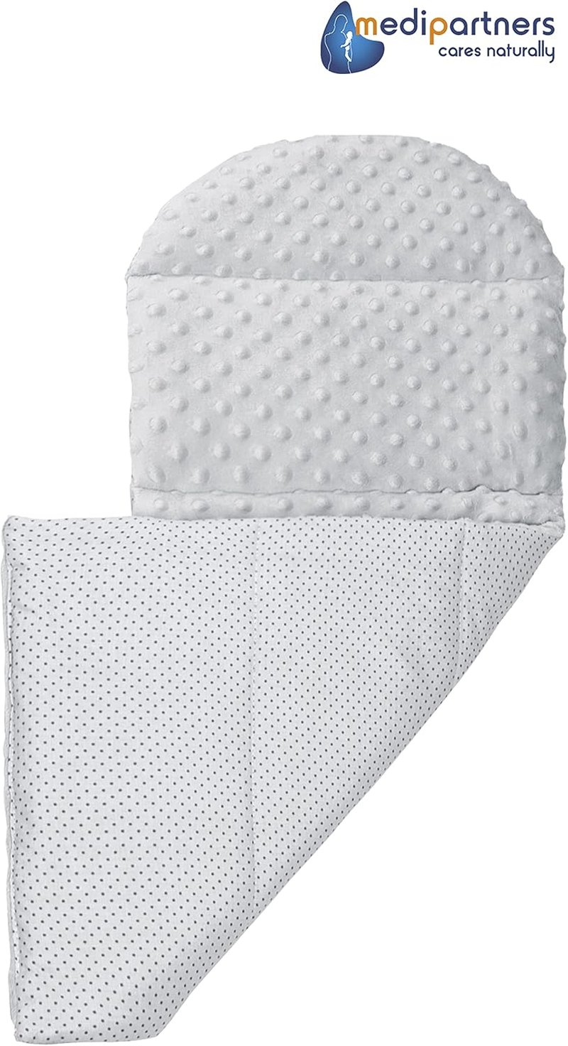 Medi Partners 5 Részes Babafészek Szett 100x60x15 cm - Kivehető Betét, Mászótakaró, Újszülött Baba Fészek 100% Pamut, Szarvas Mintás Szürke 
