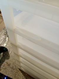 Comodă cu sertare din plastic Iris Ohyama DDDC-360 cu roți, 6 sertare, alb, fără BPA – șina celui de-al doilea raft (stare: vezi a doua fotografie) 2