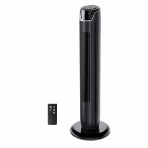 Midea FZ10-17JR Stupni ventilator s daljinskim upravljačem, 92 cm, crni, LED zaslon, 3 brzine, 7 — neispravan, za dijelove (stanje: vidi 2. sliku)