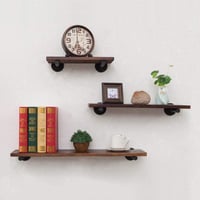 Fekete négyzet alakú fali polctartó konzol 30 cm - 2 db, DIY polcokhoz 3