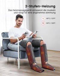 RENPHO Lábmasszírozó Készülék - Légkompressziós Masszázs 6 Móddal, Vérkeringés Javításra, Izomfáradtság és Ödéma Enyhítésre, Állítható Méret 3