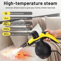 AKPIAN Kézi Gőztisztító 1050W - Hordozható Többfunkciós Gőzölő 10 Tartozékkal, Biztonsági Zárral, Zsír és Szennyeződés Eltávolításához Konyh 2