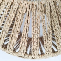 MagiDeal Fonott Papír Lámpaernyő 30x19cm - Kerek Függőlámpa Búra Nappali, Étkező, Hálószoba Dekorációhoz - Klasszikus Rusztikus Stílus - Vil 6