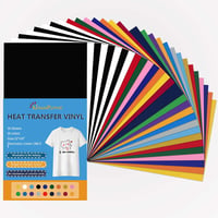 NANAPLUMS Textil Hőtranszfer Fólia Szett - 30 db A4 Vasalható Vinyl Fólia 18 Színben - Pólóra, Textilre, Ruhára - Mosható, Tartós 8
