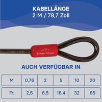 Everest Fitness 76 cm-es acélkábeles kerékpárzár - Újracsomagolt 3