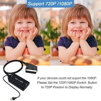 AMANKA SCART-HDMI Átalakító Kábel - Full HD 1080P Videó és Hang Konverter HDTV, VHS, Xbox, PS3, DVD és Blu-ray Eszközökhöz 6