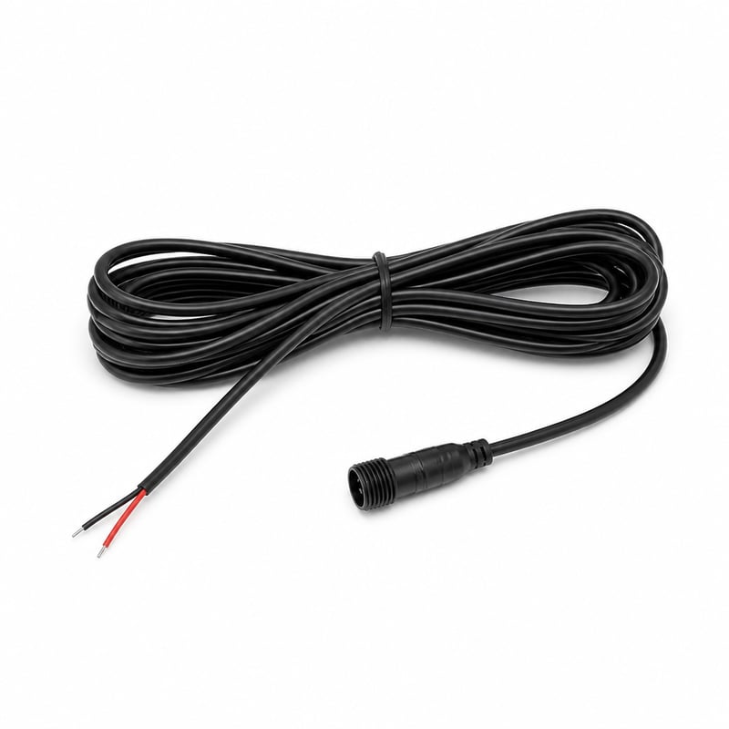 Cablu de rezervă pentru proiector solar de exterior LEKIA, 5 m, cablu de alimentare negru pentru spot LED de exterior, piesă de schimb