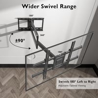 BONTEC TV Fali Tartó 32-75" LCD/LED/OLED Képernyőkhöz - 1040 mm Extra Hosszú Karral, 60 kg Teherbírással, Dönthető, Forgatható, VESA 600x400 3