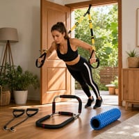 Balík na posilnenie ramien: 1x expander + závesný systém + posilňovač hrudníka + masážny valec 1