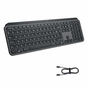 Tastatură wireless Logitech MX Keys, Bluetooth, iluminare, grafit - fără receptor USB / stick USB (stare: vezi a 2-a imagine)