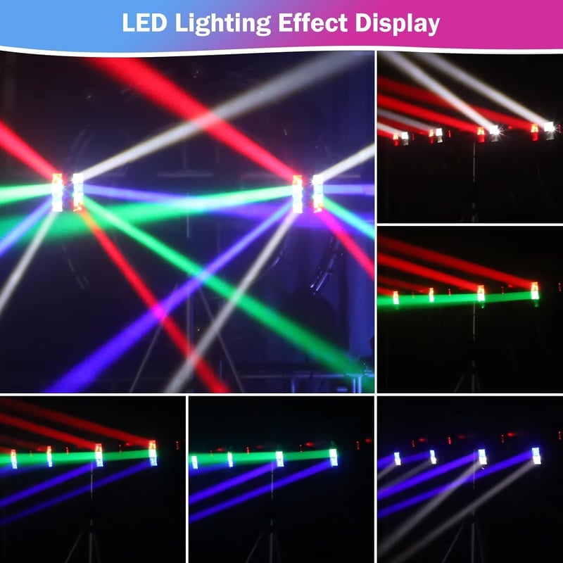 BETOPPER Mozgófejes RGBW LED Diszkófény DMX512 Vezérléssel