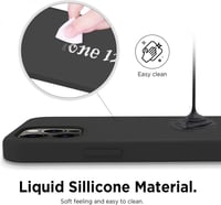 iPhone 12 Pro Max Sötétszürke Szilikon Tok Mikroszálas Béléssel 3