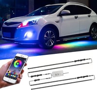 ConBlom RGB LED Autó Alváz Világítás Szett - 47 és 35 Hüvelykes Neon Fénycsíkok, Hanggal és Applikációval Vezérelhető, 210 Üzemmód, 16 Milli 1