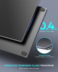 seenda Érintőpad PC-hez - Edzett Üveg Felületű Vezetékes Trackpad Alumínium Alappal, Nagy Pontosságú Navigáció Windows 10/11 Rendszerekhez ( 4