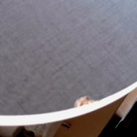 Suport TV ECOTINY pentru ecrane de 49-86 inchi, alb, cu picioare din lemn și poliță — Două mici deteriorări pe marginea poliței (stare: vezi a 2-a fotografie) 3
