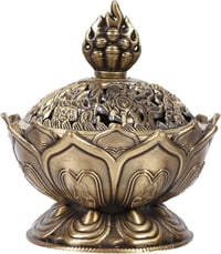 Vintage bronz füstölőtartó, visszafolyó füstölőkhöz, dekoratív 6