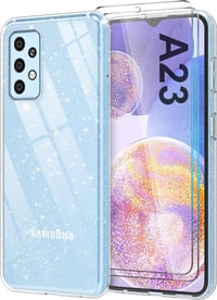 Samsung Galaxy A23 5G Csillogó Védőtok + 2db Üvegfólia Szett 1