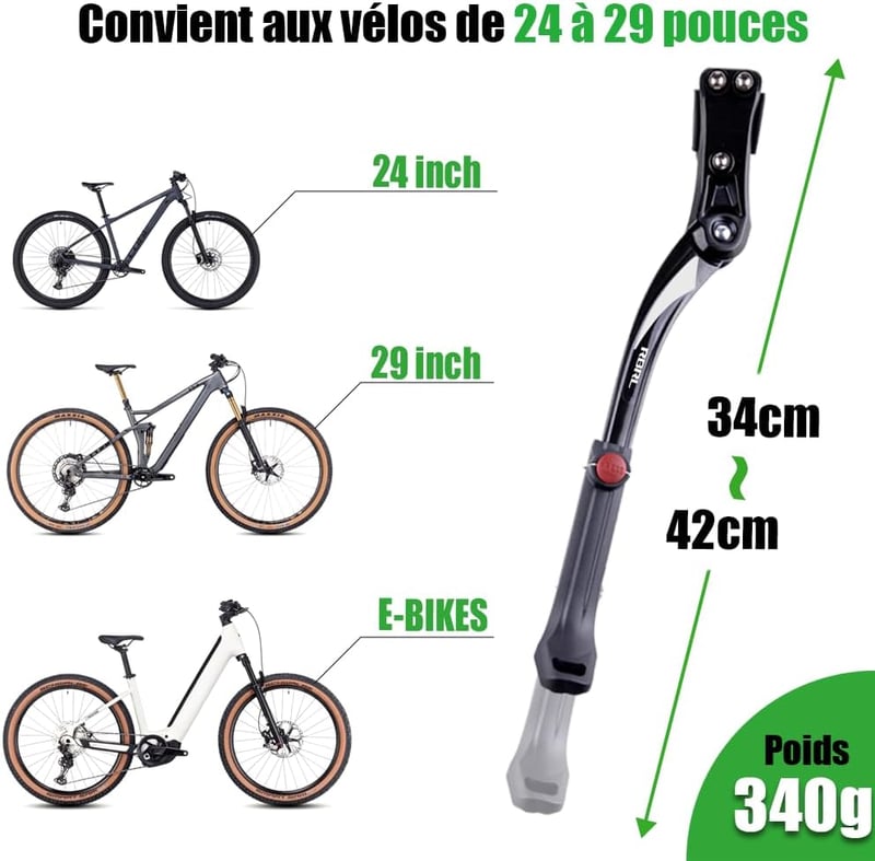 RBRL állítható magasságú alumínium hátsó kerékpártartó 24-29 colos MTB/országúti/BMX biciklikhez