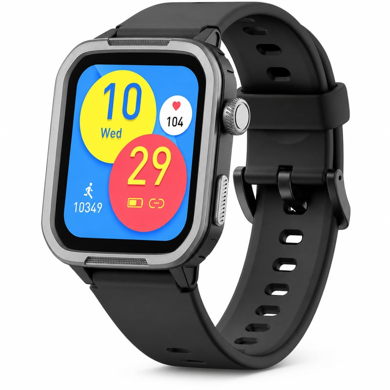Ceas inteligent/tracker fitness pentru copii ModaWin, vârsta 6-16 ani, negru — defect, pentru piese: nu se încarcă (stare: vezi poza 2)