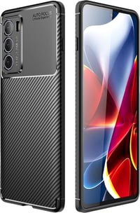 Motorola G200 5G szénszálas, ütésálló tok - koromfekete 3