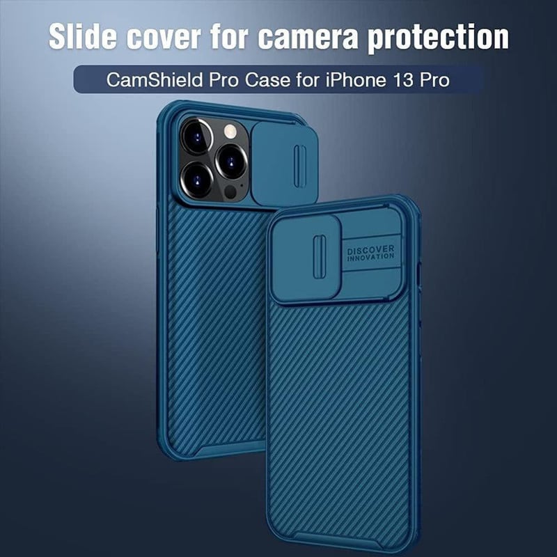 Apple iPhone 13 Pro Kék Szilikon Tok Szürke Csíkos Mintával és Kameravédővel