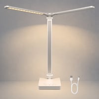 Lampă de birou LED JVURICE albă, baterie 4000 mAh, 5 — defectă, funcționează parțial: o parte nu se aprinde (stare: vezi a 2-a poză) 1