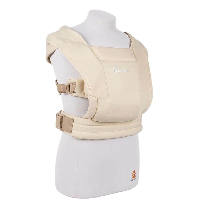 Ergobaby Újszülött Babahordozó - Extra Puha Ölelő Kenguru, Ergonomikus Haskenguru Krém Színben, 3,2-11,3 kg-ig