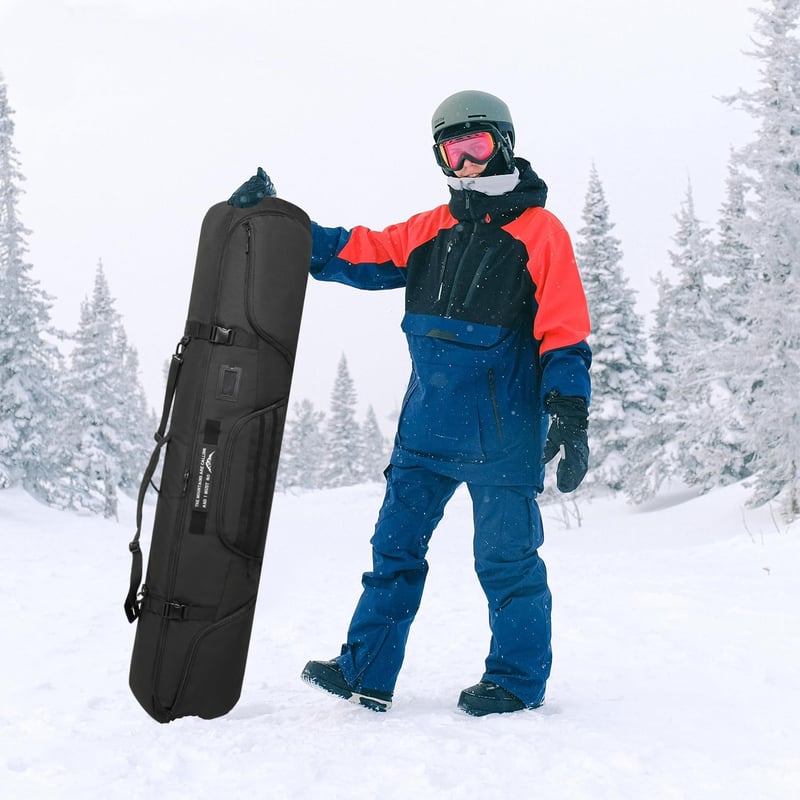BlesMaller Párnázott Snowboard Táska 165 cm-es Sílécekhez - Taktikai Sízsák 3 Rekesszel Snowboard, Sícipő és Felszerelés Szállításához