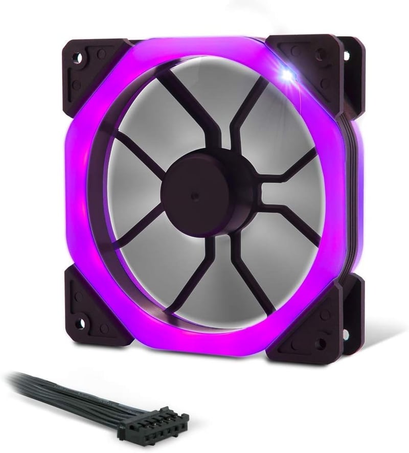 EMPIRE GAMING Warmachine ATX Mid-Tower Gamer Ház - 4 RGB LED Ventilátor, 11 Világítási Mód, Edzett Üveg, Vízhűtés Kompatibilis, Fekete