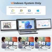 SMISEACOW 12" FHD IPS Hordozható Monitor Laptophoz, Telefonhoz és Játékkonzolokhoz 4