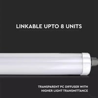 ZONE LED 4 db-os IP65 Vízálló LED Lámpa Szett - 120 cm, 36W, 4320 Lumen, Hideg Fehér 6500K, Pince és Nedves Helyiség Világítás, Kültéri-Belt 5
