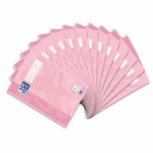 Caiet Oxford Touch A4, liniatură 27 (cu linii), pastel coral, set 14 bucăți (set parțial)