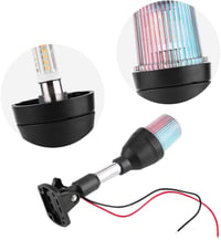 Keenso 12V LED hajózási jelzőfény, állítható talppal - piros/fehér/zöld 4
