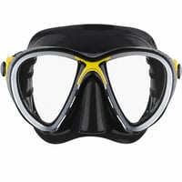 Cressi Big Eyes Evolution búvármaszk és snorkel szett – fekete/sárga, felnőtt méret — légzőcső nélkül (állapot: lásd a 2. képet) 1