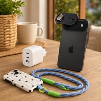 Pachet Accesorii Telefon: 1x sticlă protecție cameră + șnur împletit + încărcător GaN 70W cu 3 porturi 1