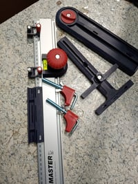 Sada presných pravítok kwb LINE MASTER 800 mm, neúplná súprava (bez rezacieho noža), profesionálny merací prístroj, predvádzací kus — 9-dielna súprava 4