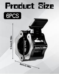 Carreuty 6 db Gyorszáras Súlyzórögzítő 30 mm - Edzéshez, Súlyemeléshez 2