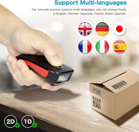 NETUM C990 Bluetooth QR kódolvasó - Vezeték nélküli vonalkód szkenner iPhone, Android és PC-hez 7
