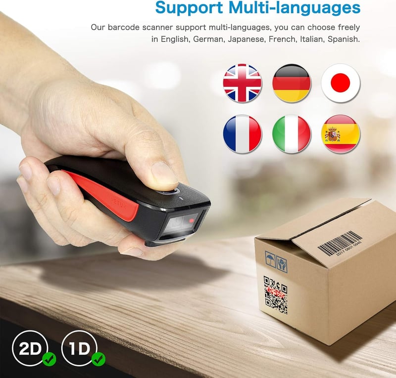 NETUM C990 Bluetooth QR kódolvasó - Vezeték nélküli vonalkód szkenner iPhone, Android és PC-hez