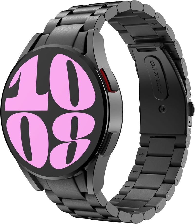 Samsung Galaxy Watch 6/5/4 MoKo Titán Fémszíj 20mm - Fekete