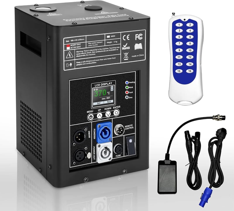 MEISHILE 600W Jégszökőkút Effektgép Esküvőre és Rendezvényekre - 400g Kapacitás